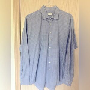 Etro Long Sleeve Button Down Blue Shirt- 44 XL